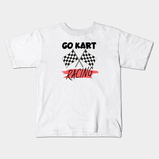 Go kart racing Kids T-Shirt by maxcode